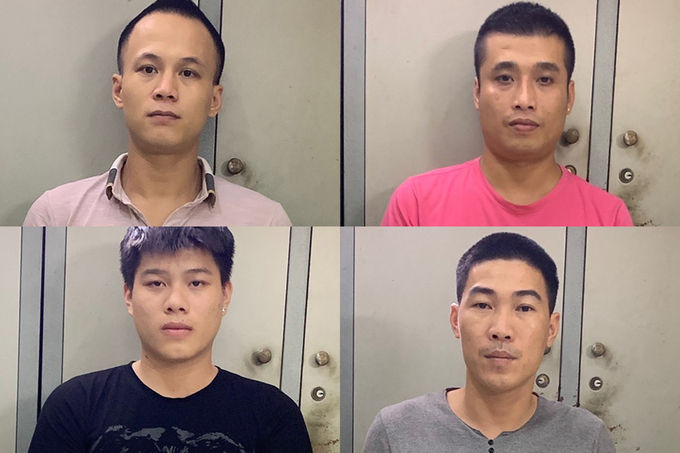 Nhóm đàn em Hiếu. Ảnh: Công an cung cấp.