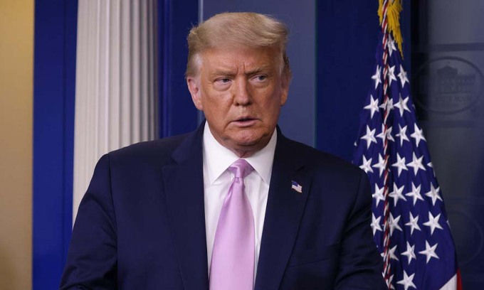 Tổng thống Mỹ Donald Trump trong cuộc họp báo tại Nhà Trắng hôm 11/8. Ảnh: AFP.