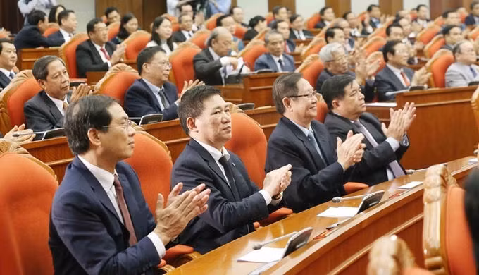 Đại biểu tham dự hội nghị Trung ương 12, khoá XII, tháng 5/2020. Ảnh: TTX