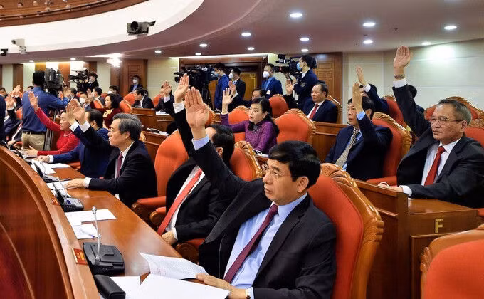 Đại biểu dự Hội nghị Trung ương 14 ngày 14/12. Ảnh: VGP/ Nhật Bắc