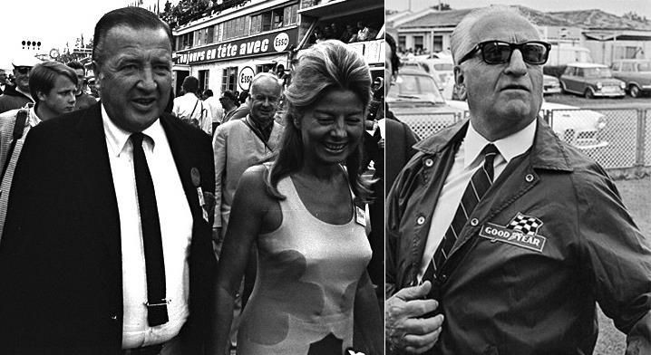 Henry Ford II (trái) cùng người vợ thứ hai, và Enzo Ferrari (phải) những năm 1960. Ảnh: Dave Friedman, Pinterest