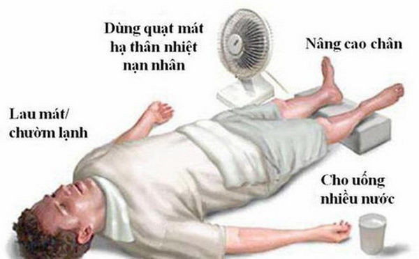Cách cấp cứu người bị say nắng.