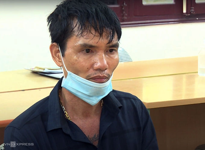 Kiên tại cơ quan điều tra. Ảnh: Dương Sơn