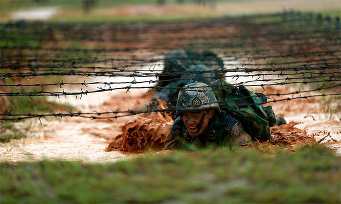 Thủy quân lục chiến Trung Quốc huấn luyện tại tỉnh Quảng Đông hồi năm 2017. Ảnh: Reuters.