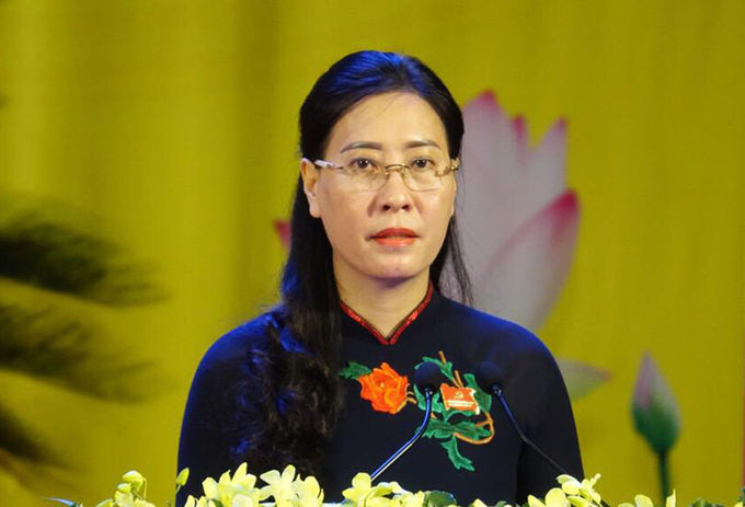 Bà Bùi Thị Quỳnh Vân, Bí thư Tỉnh ủy Quảng Ngãi - nữ Bí thư Tỉnh ủy trẻ nhất nhiệm kỳ 2020-2025. Ảnh: Ngọc Đức.