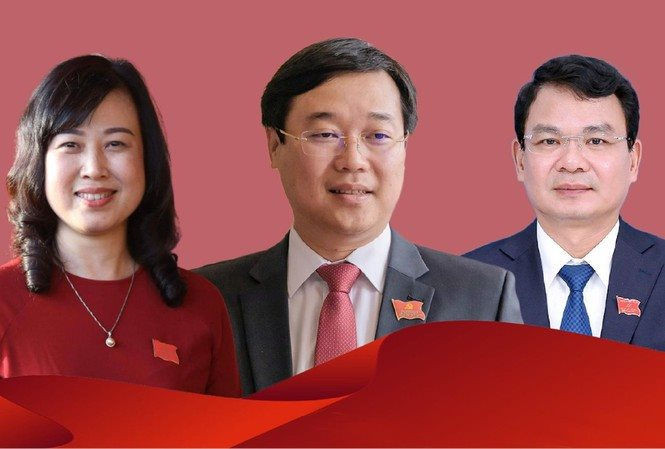 Từ trái qua, Bí thư Tỉnh ủy Bắc Ninh, Đồng Tháp và Lào Cai.