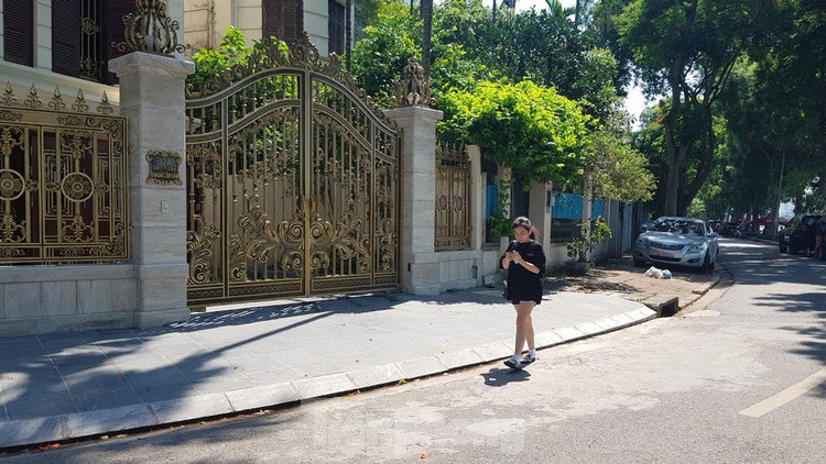 Cận cảnh biệt thự đô thị mẫu Hà Nội 'đua nhau' thay cây xanh, lát vỉa hè sai quy hoạch - ảnh 7