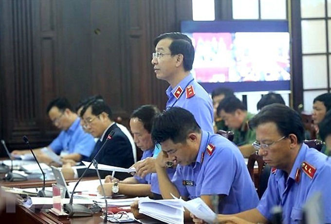 Đại diện VKSND Tối cao nêu quan điểm trong phiên giám đốc thẩm. Ảnh: TTXVN.
