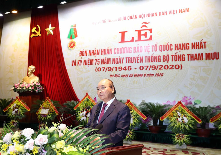 Thủ tướng Nguyễn Xuân Phúc phát biểu tại buổi lễ. Ảnh VGP/Quang Hiếu