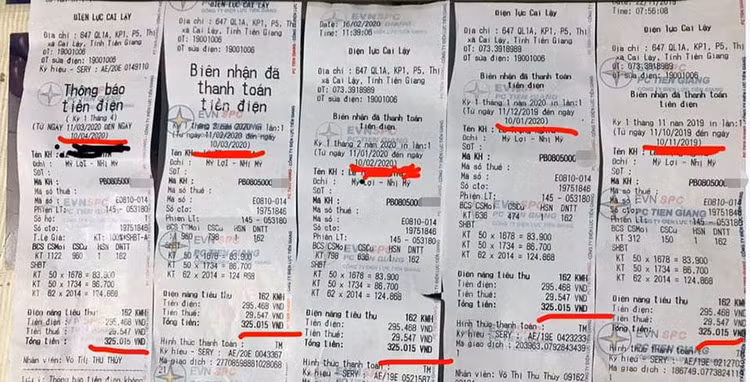 Một hộ có hoá đơn tiền điện 6 tháng liền giống hệt nhau