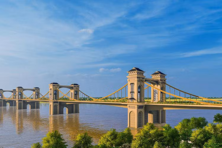 Hình ảnh cầu Trần Hưng Đạo 9.000 tỷ nối 2 quận Hoàn Kiếm và Long Biên