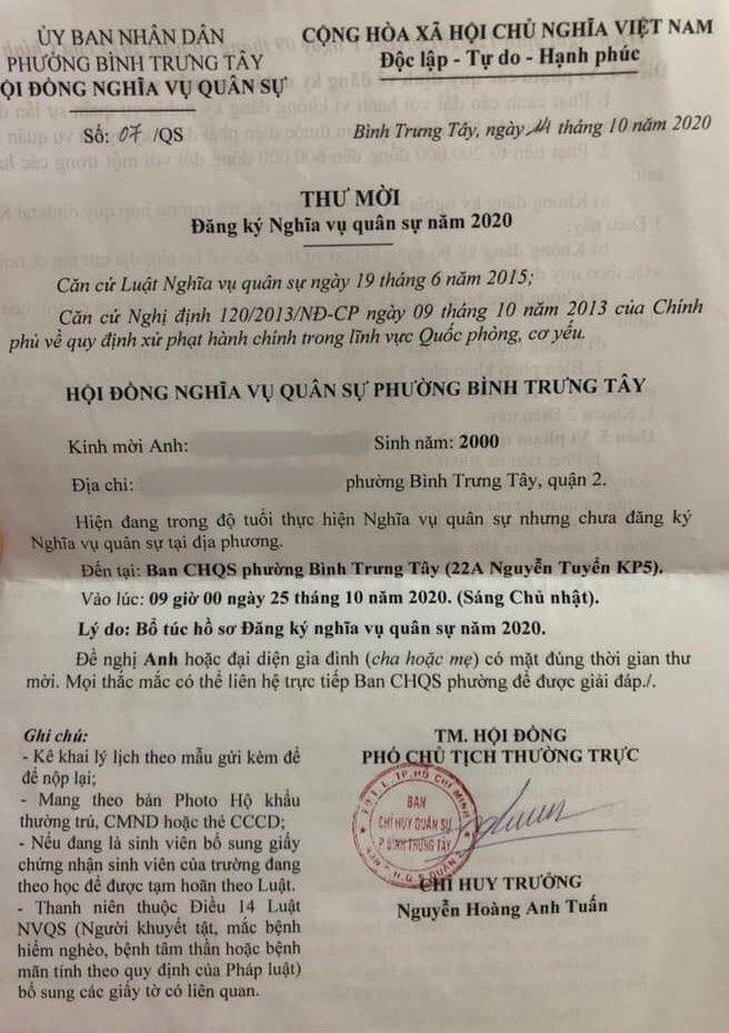 mot tuoi bi goi dang ky nghia vu anh 1