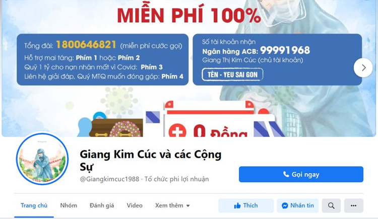 Fanpage “Giang Kim Cúc và các Cộng Sự” vừa bị Chánh Thanh tra Sở Thông tin &amp; Truyền thông TPHCM phạt 10 triệu đồng vì đưa thông tin sai sự thật.
