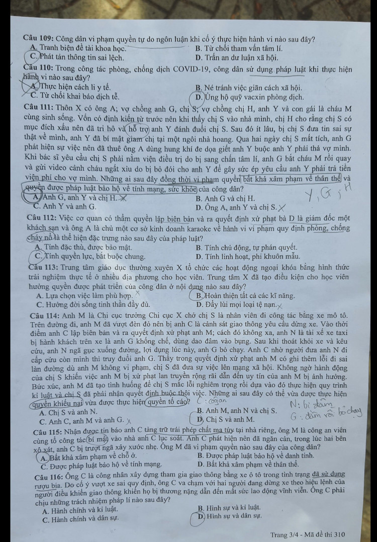 Dap an mon Giao duc Cong dan anh 3