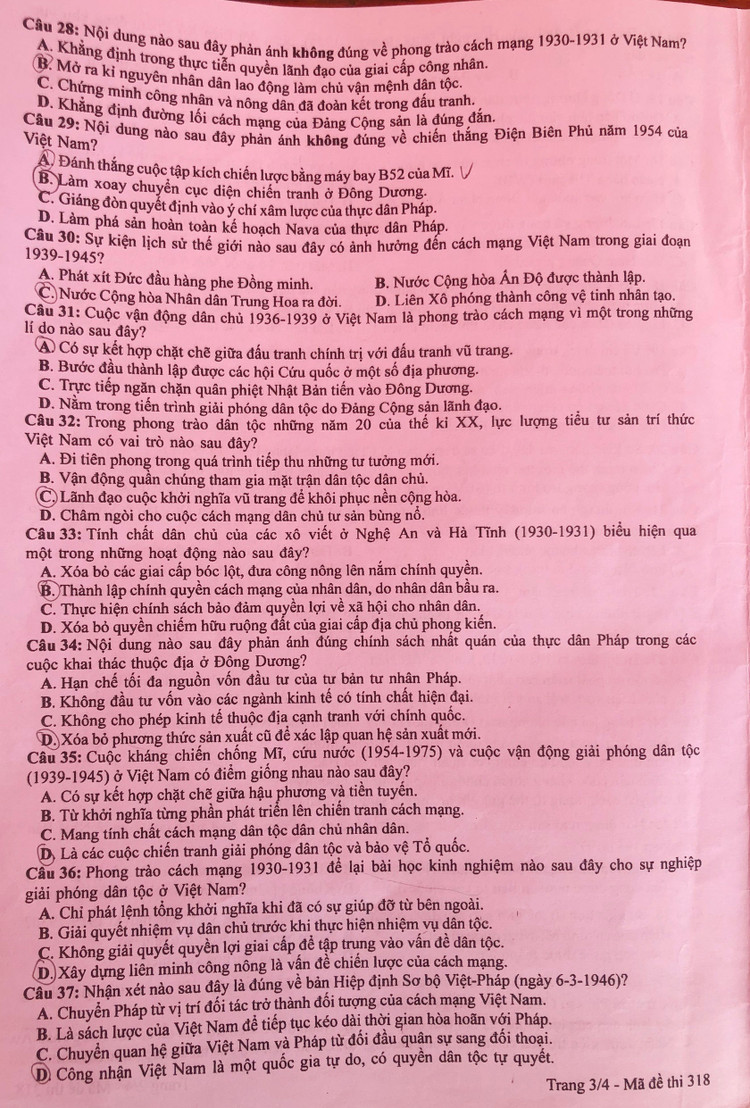 Dap an mon Lich su anh 3