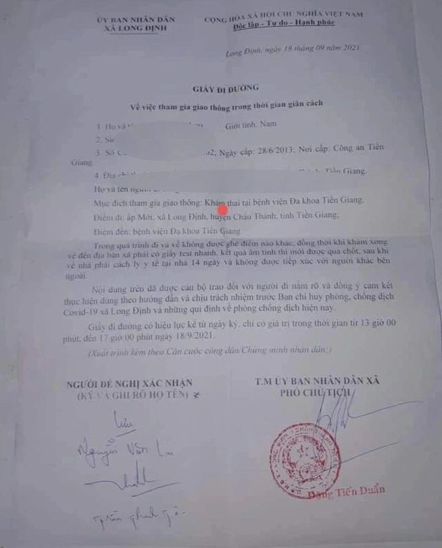 Cụ ông 85 tuổi được cấp giấy đi đường, lên thành phố... khám thai - 1