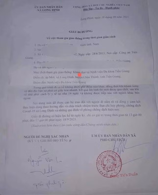 Cụ ông 85 tuổi được cấp giấy đi đường, lên thành phố... khám thai - 1