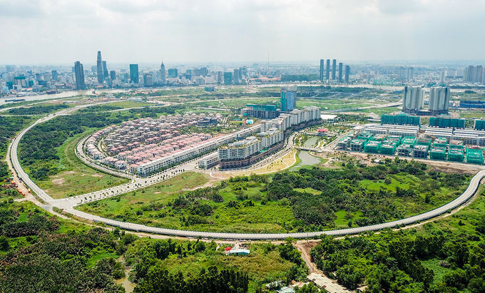 Một góc Khu đô thị mới Thủ Thiêm năm 2018. Ảnh: Hữu Khoa.