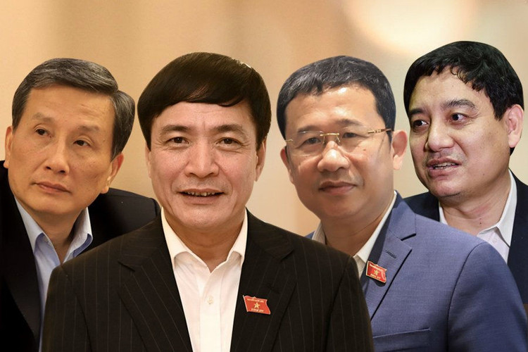 Từ trái qua là các ông Lê Quang Huy, Bùi Văn Cường, Vũ Hải Hà và Nguyễn Đắc Vinh. Ảnh: Thuận Thắng - Phượng Nguyễn.