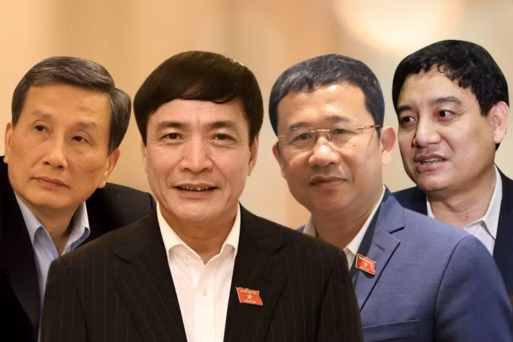 Từ trái qua là các ông Lê Quang Huy, Bùi Văn Cường, Vũ Hải Hà và Nguyễn Đắc Vinh. Ảnh: Thuận Thắng - Phượng Nguyễn.