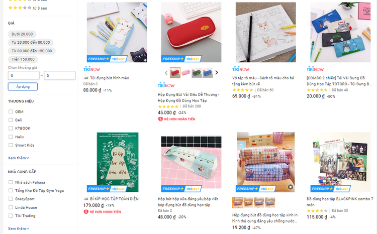 Chương trình giảm giá của các gian hàng trên sàn thương mại điện tử