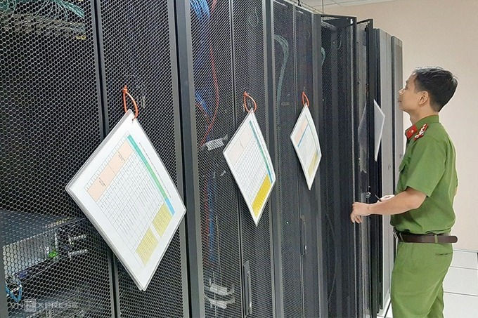 Trung tâm lưu trữ dữ liệu cư dân quốc gia tại Bộ Công an. Ảnh: Bá Đô