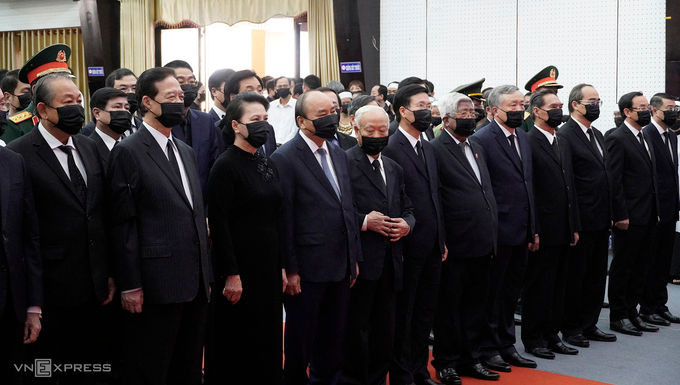 ãnh đạo Đảng, Nhà nước viếng nguyên Phó thủ tướng Trương Vĩnh Trọng tại Bến Tre. Ảnh: Hoàng Nam