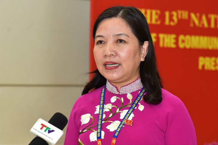 Đại biểu Phạm Thị Thanh Thủy, Trưởng Ban Dân vận Tỉnh ủy, Chủ tịch Ủy ban MTTQ Việt Nam tỉnh Thanh Hóa. Ảnh: VGP/Nhật Bắc