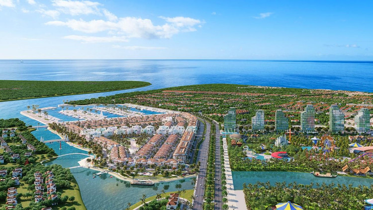 Sun Riverside Village tọa lạc tại vị trí phong thủy đắc lợi, thuận tiện di chuyển đến bãi biển Sầm Sơn hay TP Thanh Hóa. Ảnh phối cảnh minh họa.