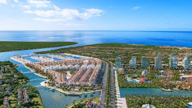 Sun Riverside Village tọa lạc tại vị trí phong thủy đắc lợi, thuận tiện di chuyển đến bãi biển Sầm Sơn hay TP Thanh Hóa. Ảnh phối cảnh minh họa.