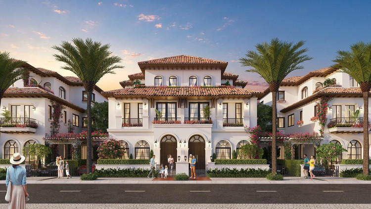 Cảm hứng Miami thể hiện trong từng đường nét kiến trúc của dự án. Ảnh phối cảnh minh họa.