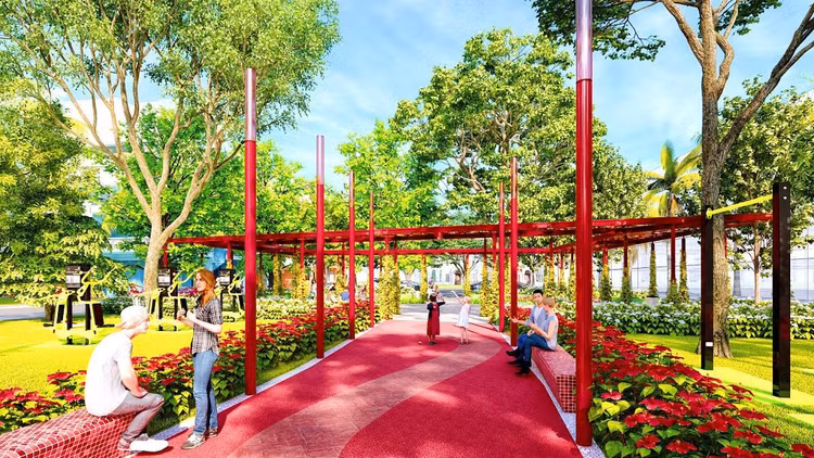 ‏Hệ thống công viên với đầy đủ tiện ích mang đến những trải nghiệm ấn tượng cho cư dân và du khách.‏‏ ‏‏Ảnh phối cảnh minh họa.
