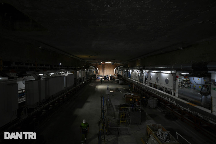 Quái vật 850 tấn đào hầm đường sắt Nhổn - ga Hà Nội lần đầu chạy thử - 13