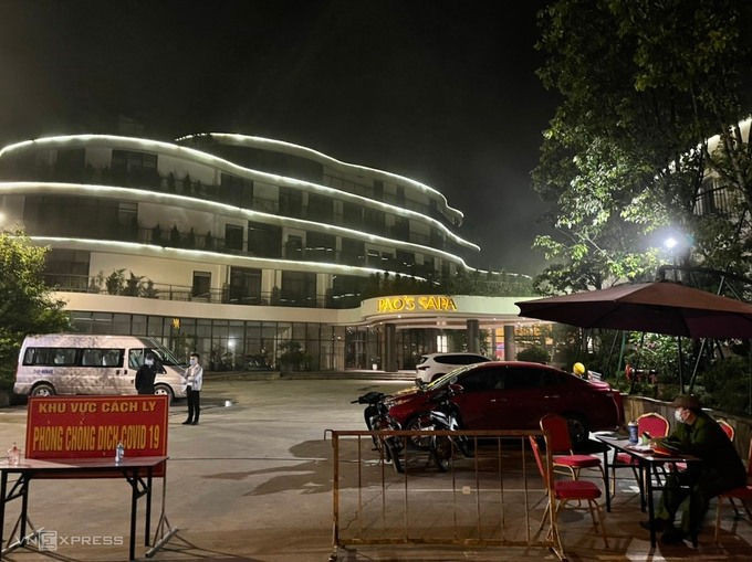 Điểm phong toả tại khách sạn Paos. Ảnh: CTV