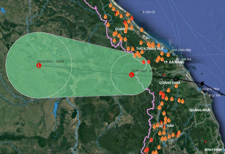 Bão số 6 đã suy giảm thành vùng áp thấp