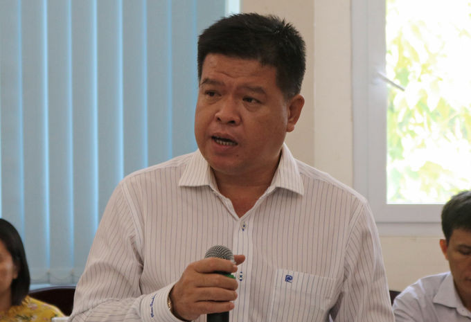 Ông Bùi Hoà An, Phó giám đốc Sở Giao thông Vận tải phát biểu tại hội nghị. Ảnh: Gia Minh.