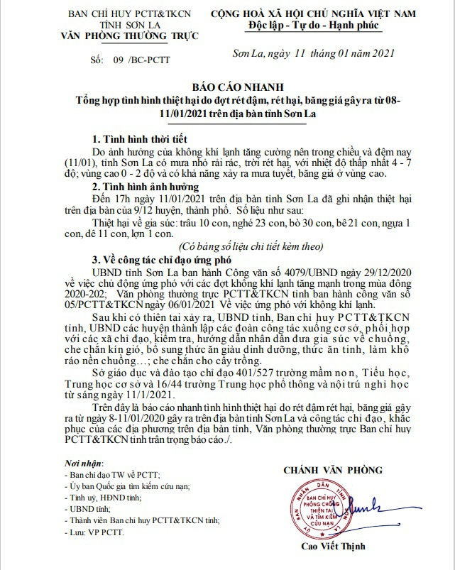 Lạnh 0 độ C, hơn 400 trường ở Sơn La cho học sinh nghỉ học - 1