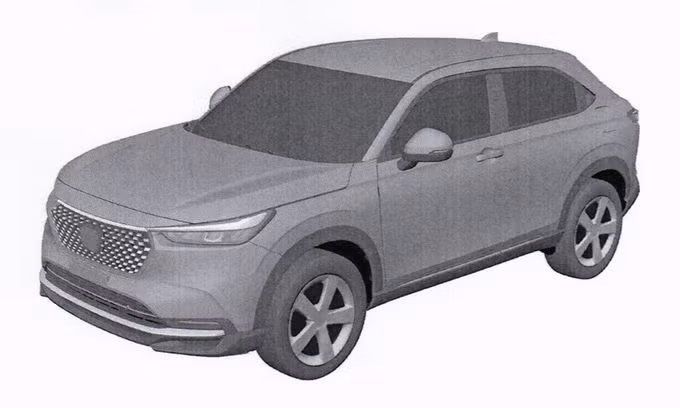 HR-V thế hệ mới bằng sáng chế lộ diện. Ảnh: Honda