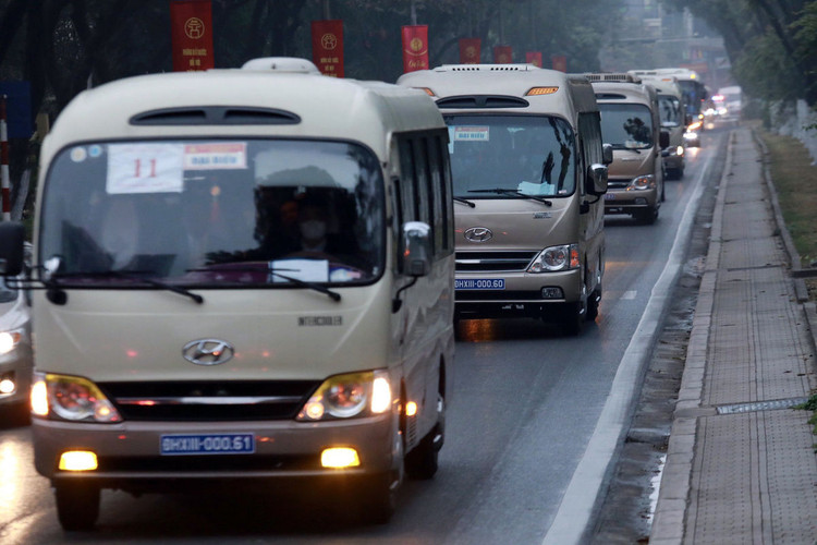 Hàng nghìn cảnh sát dẫn đoàn, phân luồng bảo vệ Đại hội Đảng ảnh 4