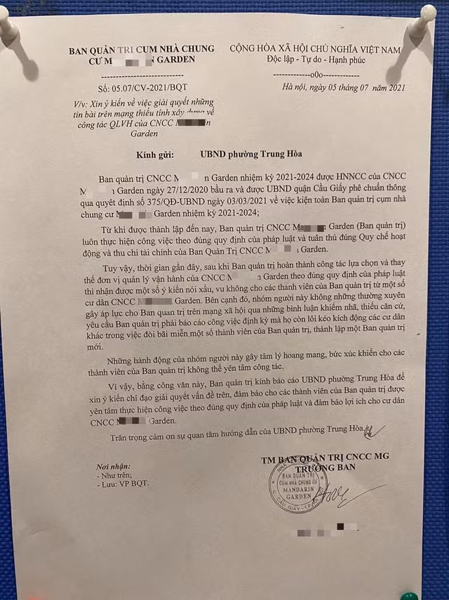 Nội chiến tại chung cư cao cấp bậc nhất Hà Nội: Cư dân tố Ban Quản trị tư túi cá nhân, mời thầu không minh bạch, biến toà nhà “chanh xả” thành khu tái định cư “bẩn, thối, lôm côm” - Ảnh 3.