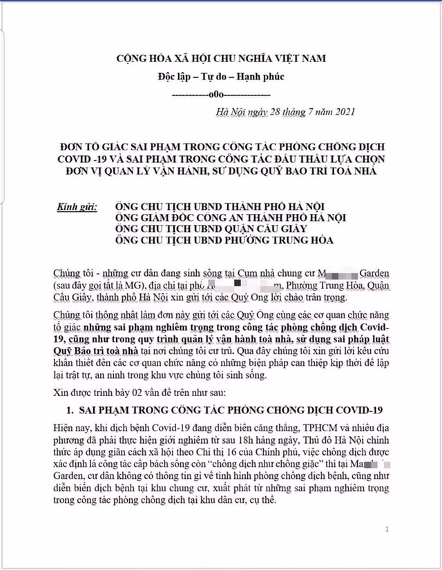 Nội chiến tại chung cư cao cấp bậc nhất Hà Nội: Cư dân tố Ban Quản trị tư túi cá nhân, mời thầu không minh bạch, biến toà nhà “chanh xả” thành khu tái định cư “bẩn, thối, lôm côm” - Ảnh 1.