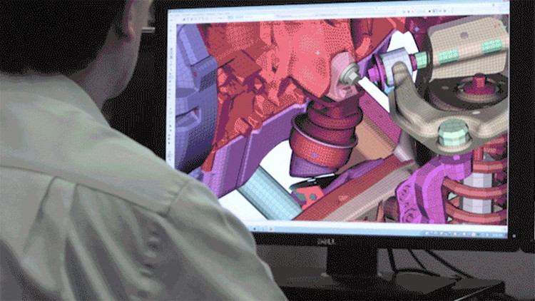 Mô phỏng tác động ngoại lực lên thân xe.