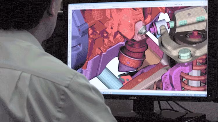 Mô phỏng tác động ngoại lực lên thân xe.