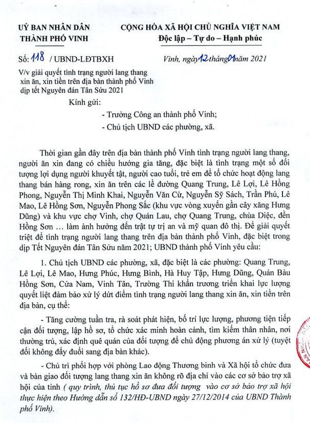 Điều tra tình trạng “chăn dắt” người ăn xin ở Nghệ An - ảnh 2