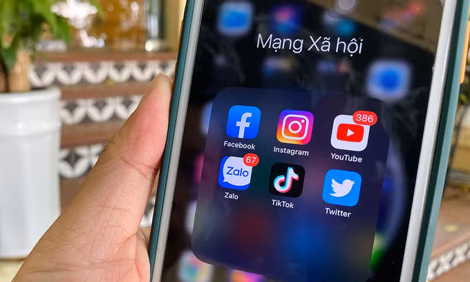 Các mạng xã hội phổ biến tại Việt Nam. Ảnh: Anh Tú