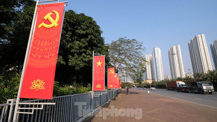 Trung tâm Hội nghị Quốc gia trang hoàng chuẩn bị Đại hội lần thứ XIII của Đảng - ảnh 7