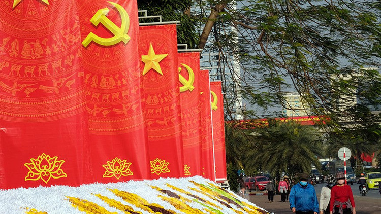 Trung tâm Hội nghị Quốc gia trang hoàng chuẩn bị Đại hội lần thứ XIII của Đảng - ảnh 8