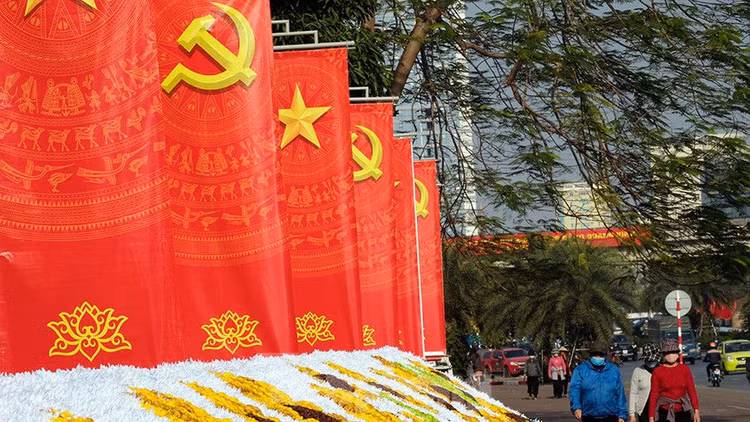 Trung tâm Hội nghị Quốc gia trang hoàng chuẩn bị Đại hội lần thứ XIII của Đảng - ảnh 8