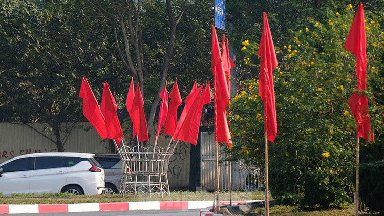 Trung tâm Hội nghị Quốc gia trang hoàng chuẩn bị Đại hội lần thứ XIII của Đảng - ảnh 5