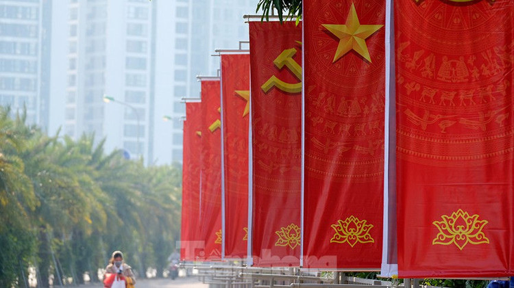 Trung tâm Hội nghị Quốc gia trang hoàng chuẩn bị Đại hội lần thứ XIII của Đảng - ảnh 9